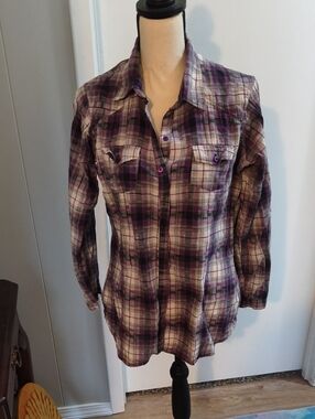 Purple Plaid Button-down Shirt